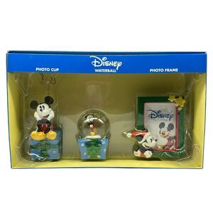 Disney Mickey Mouse 3 pc Holiday‎ Gift Set: Photo Clip, Waterball, Photo Frame
